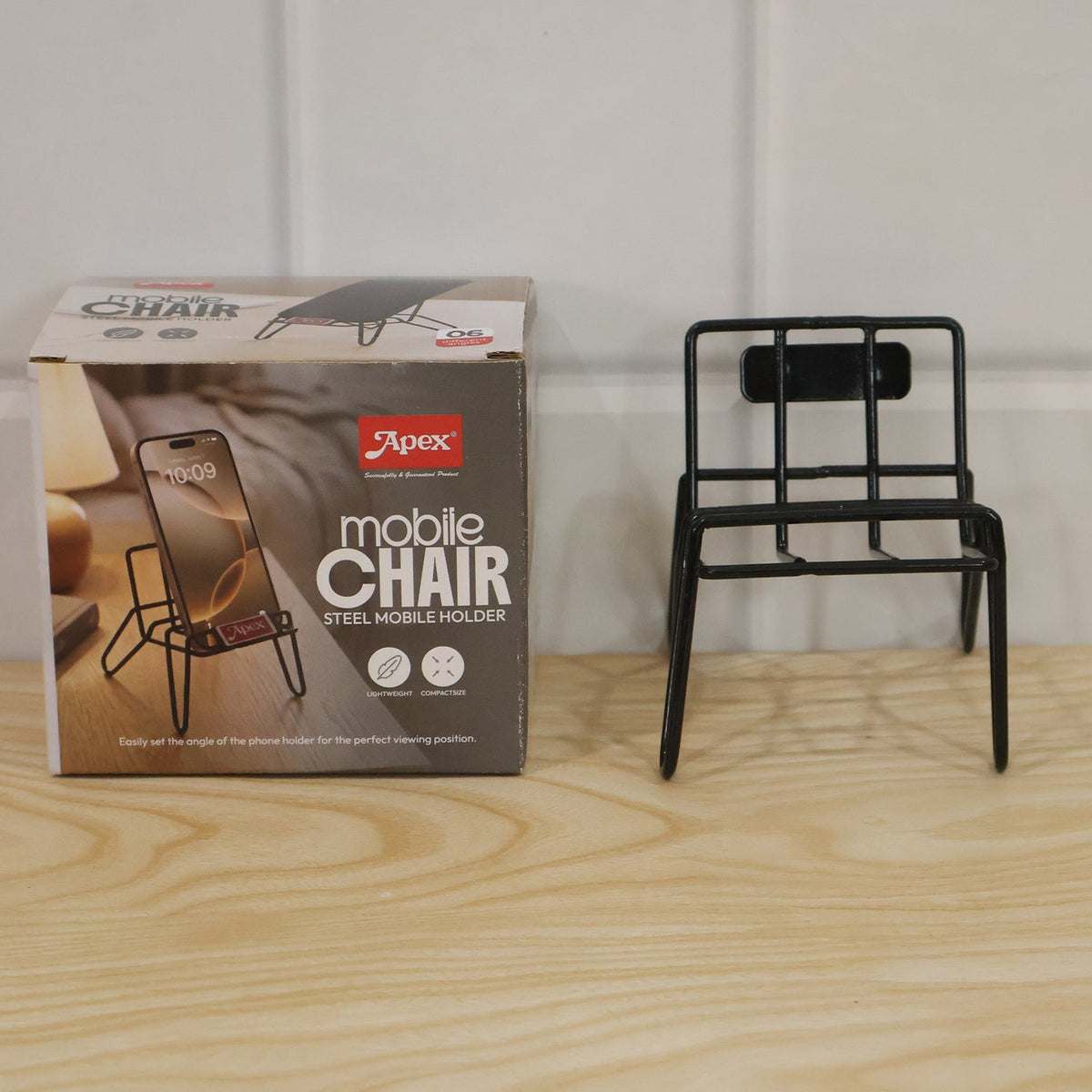 Live photo of Apex chair design mobile holder