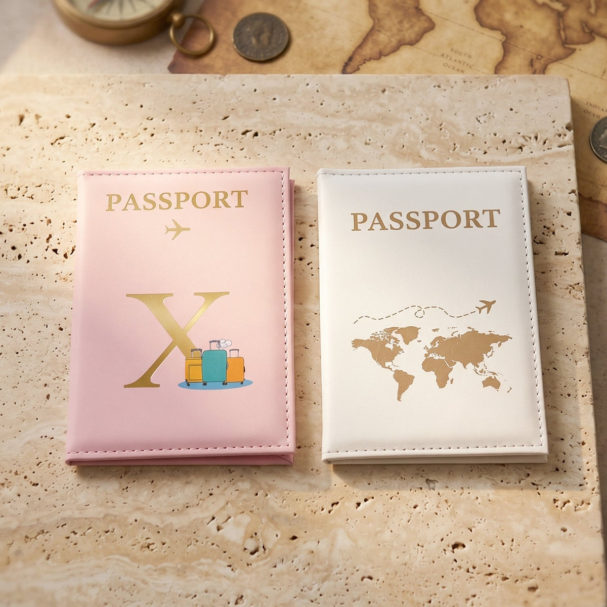 Travel Document Organizer for Passport, Tickets and Cards, Zip Wallet (1 Pc)