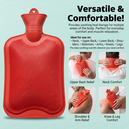 Hot water bottle easing back and joint pain