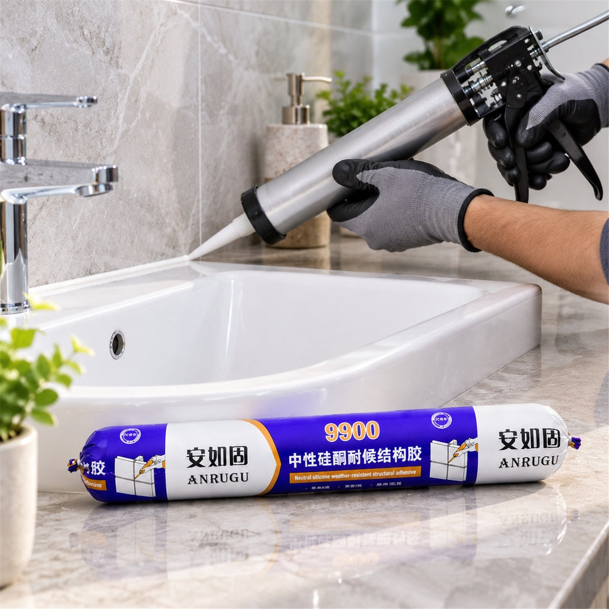 Waterproof Silicone Sealant for Multipurpose Home Repair (590ml)