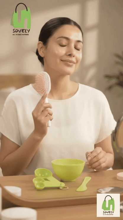 Facial Mask Bowl Set For Girls Use - 6 Pcs Set