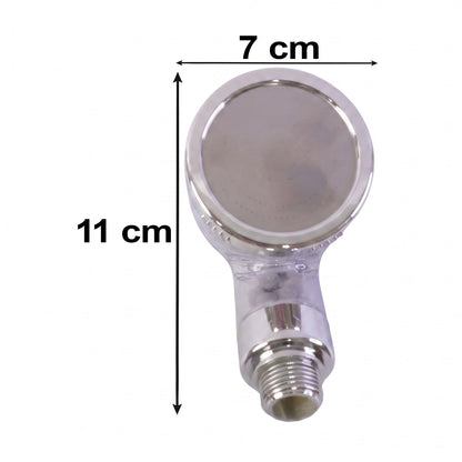 The shower spray head shown with measurements, indicating a length of 11 cm and a width of 7 cm.