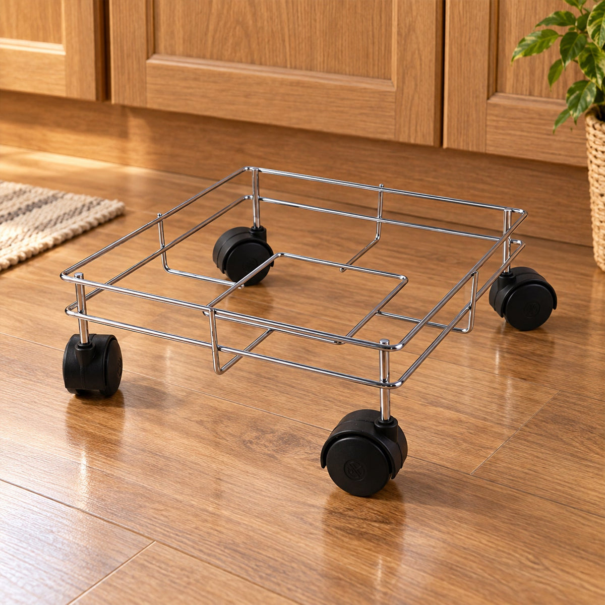 Stainless Steel Square Oil Stand for Kitchen Counter and Jars