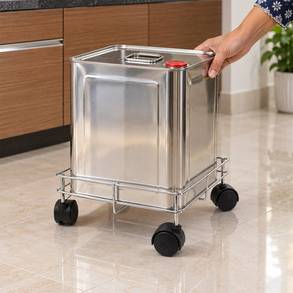 Stainless Steel Oil Stand – Square Kitchen Organizer | Indo Glow