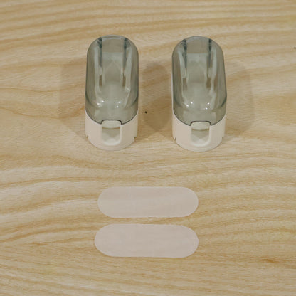 Live photo of portable plastic toothbrush holder