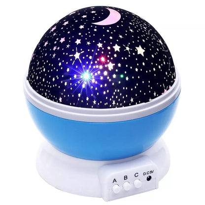 Close-up of the Star Projector Night Lamp, highlighting its colour changing LED effects.