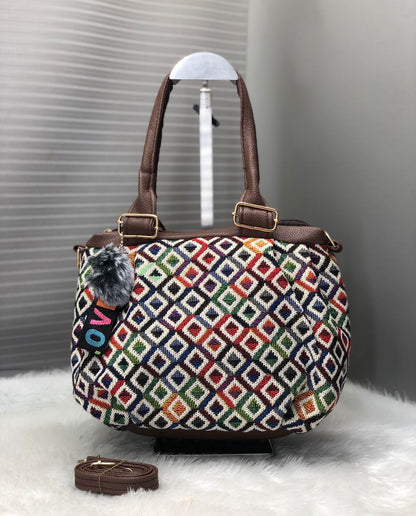 Jacquard Cloth Bag For Women And Girls
