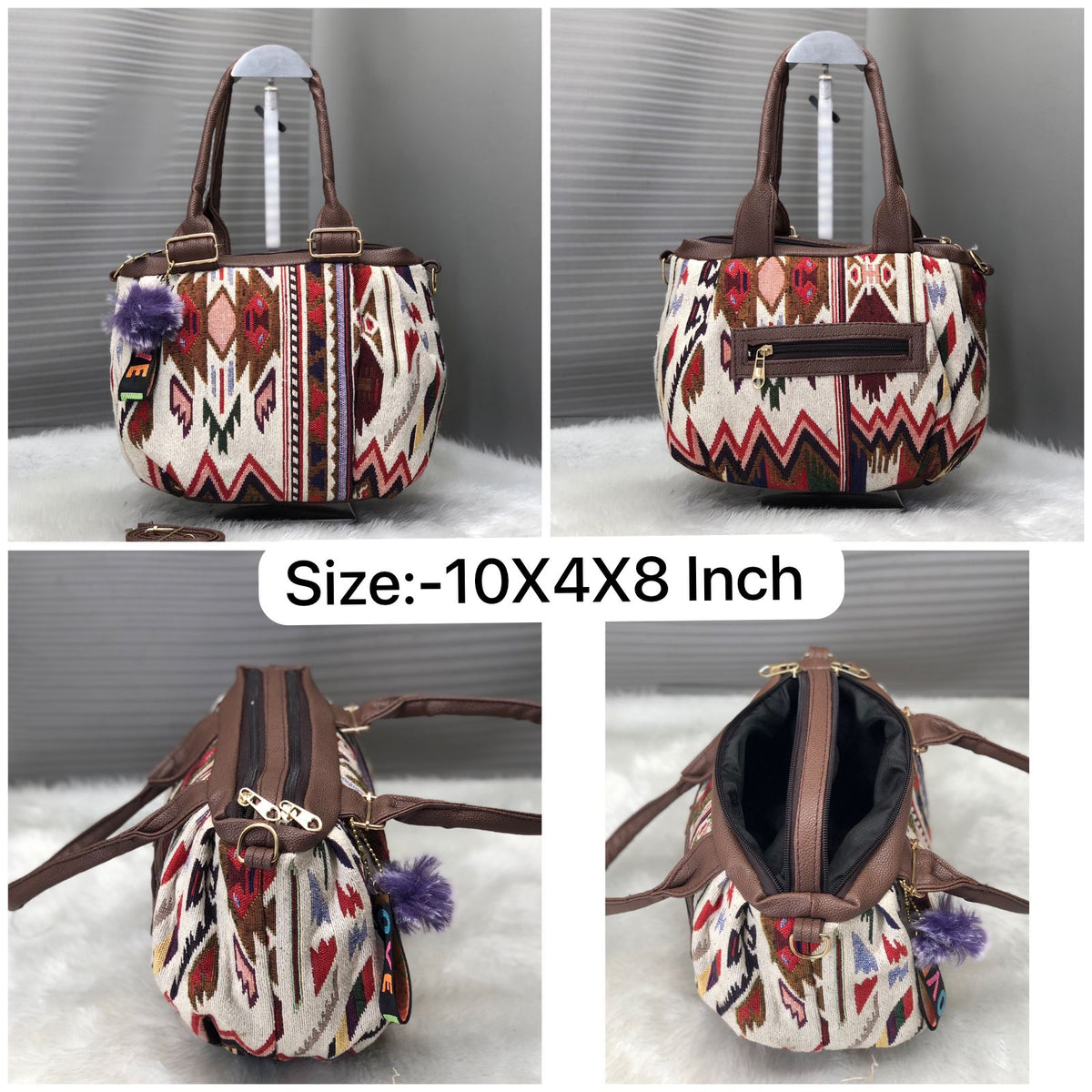 Jacquard Cloth Bag For Women And Girls