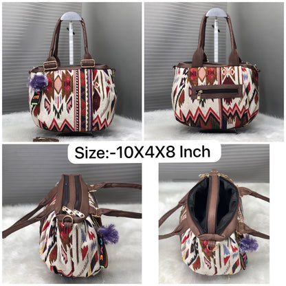 Jacquard Cloth Bag For Women And Girls