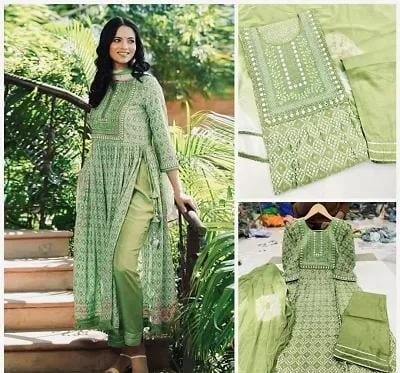 Rayon printed kurta pant n Dupatta set