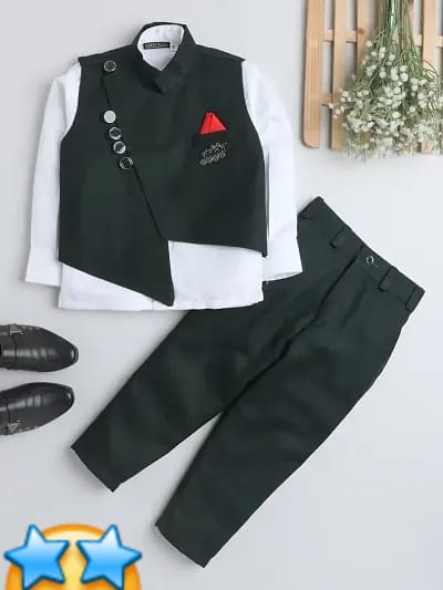 Boy's Party Wear 3 Piece Suit Set