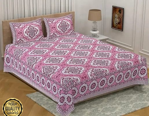 Pack of 1 King size bedsheet set 1 Bedsheet With 2 Pillow Covers