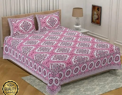 Pack of 1 King size bedsheet set 1 Bedsheet With 2 Pillow Covers