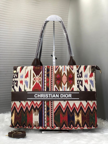Jacquard Stylish Shoulder Bag For Women And Girls