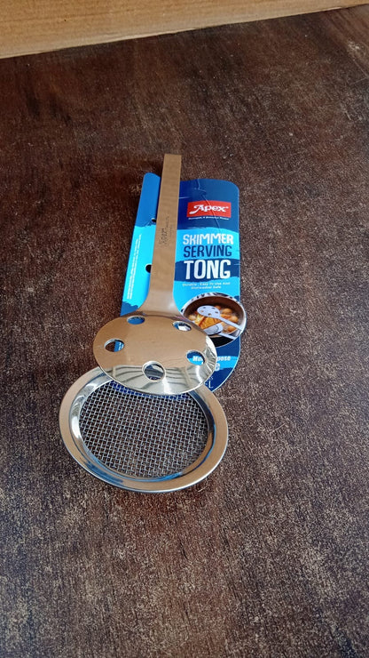 Apex Stainless Steel Skimmer Serving Tong
