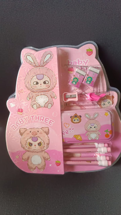 Cartoon Stationery Gift Set for Kids (14 Pc)