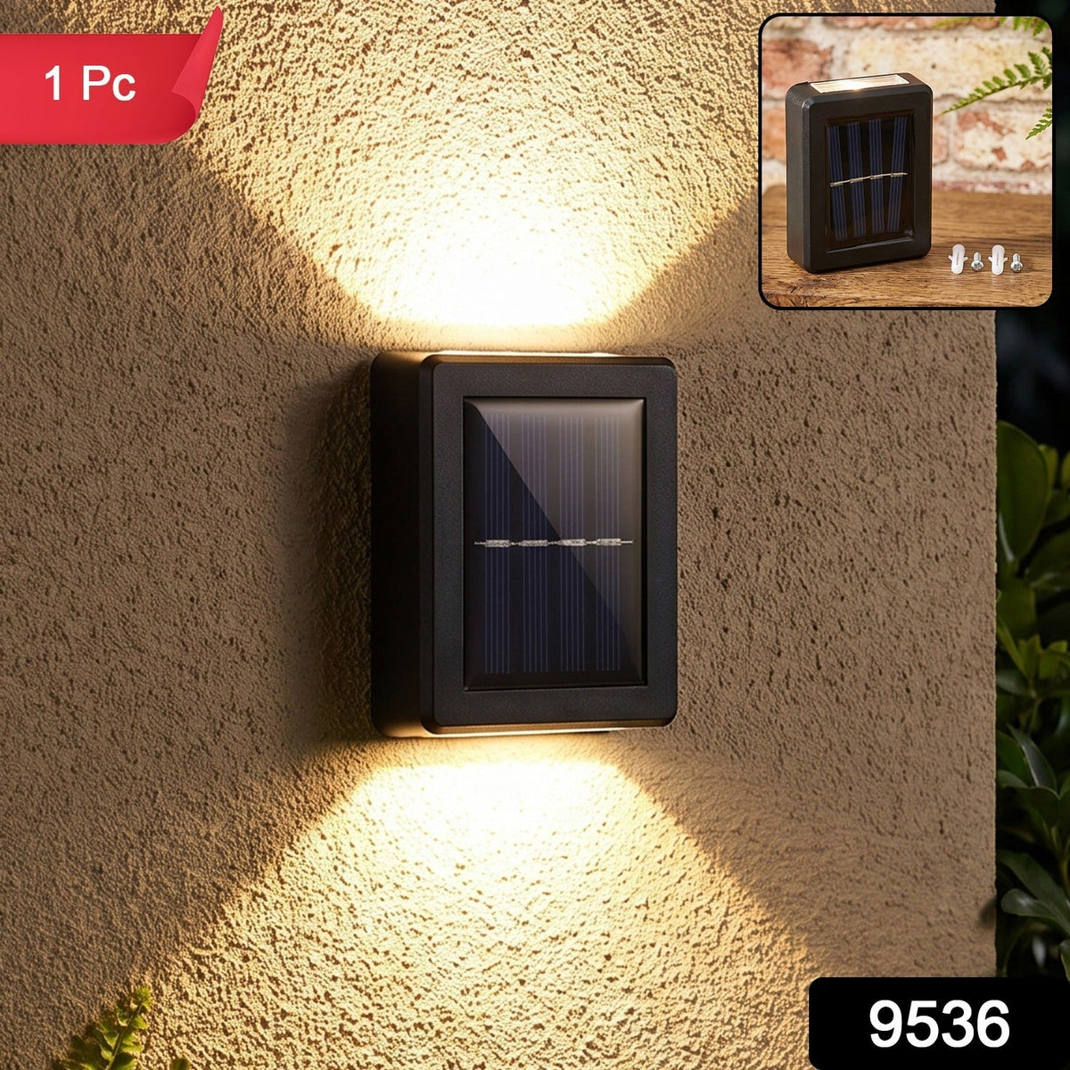 Sensor solar LED wall light, 1 piece pack