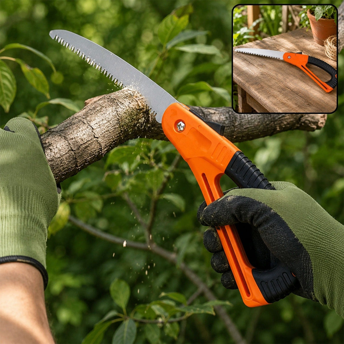 Garden Pruning Hand Saw Set – 3 Pc Wood Cutting Tool Combo