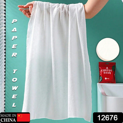 Compressed Towels Portable Disposable Compressed Cotton Coin Tissue Towel for Travel, Camping, Hiking, Sport, Beauty Salon, Home Hand Wipes (30x25 Cm)