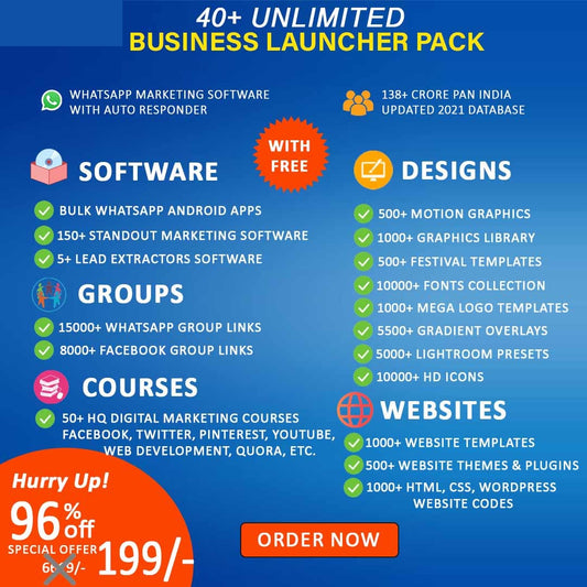 Business Launcher Pack Bundle Lifetime Access + Reselling Rights
