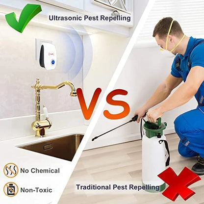 Ultrasonic Pest Repeller for Mosquito, Cockroaches, etc (Pack of 2)