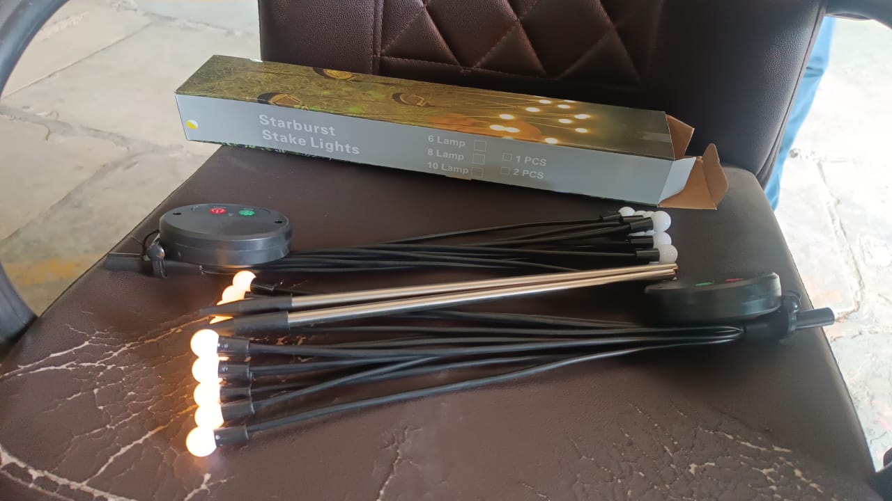 Solar-Powered Firefly Garden Decorative LED Light Set (2 Pc)