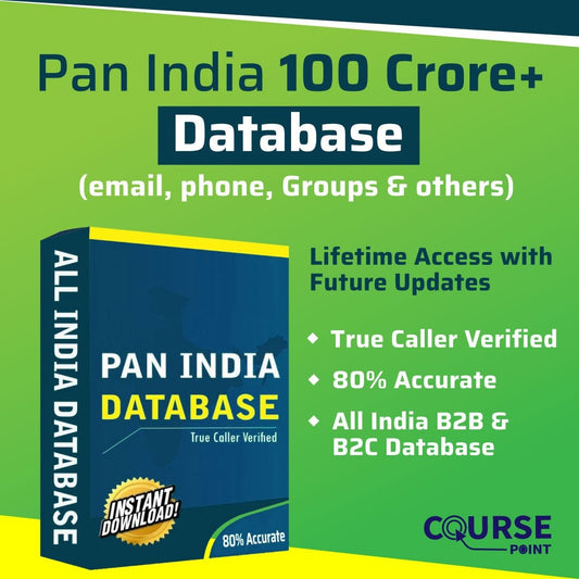 Pan India 100+ Crore Verified Database B2B & B2C Email, Phone, WhatsApp, Leads