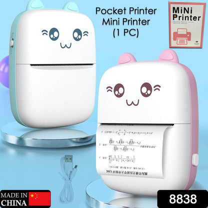 Pocket Mini Printer Mobile Phone Bluetooth Wireless Mini Thermal Printer With Android Or Ios App For Pictures Portable Smart Printer contains 1 Rolls