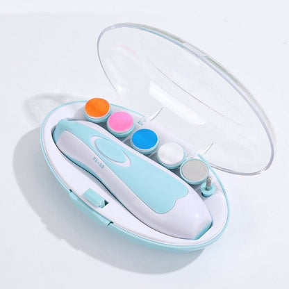 Baby Nail Trimmer Clippers  6 Grinding Head Multi Color  1 Pc Battery Operated