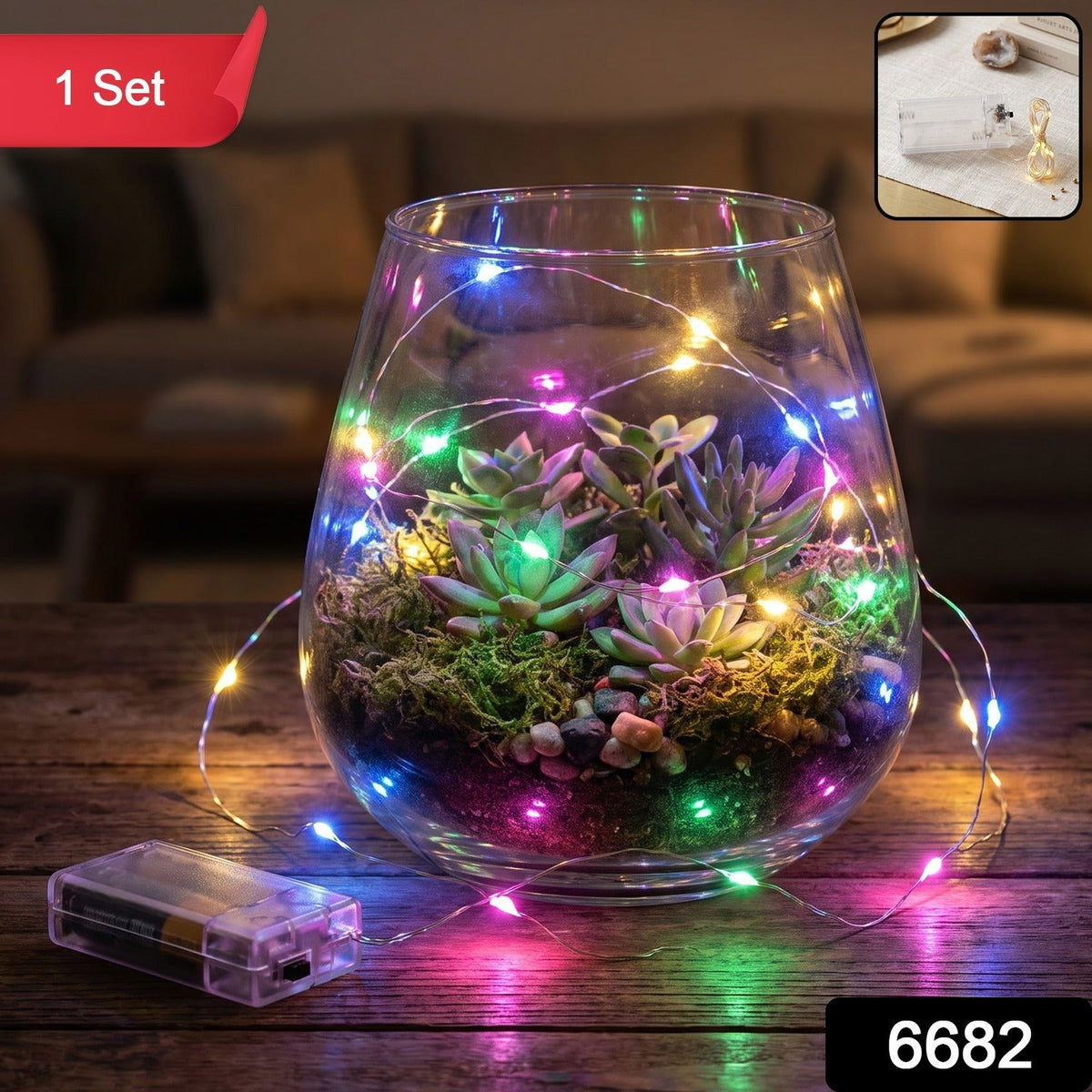 Decorative Multicolour Battery Operated LED String Light Set for Homes