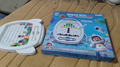 Space Rocket Magnetic Painting Board for Kids