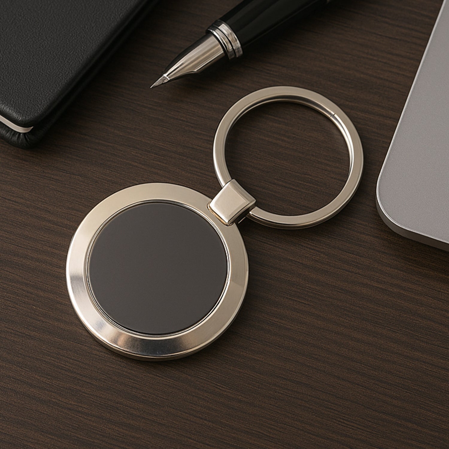 Durable Round Metal Keychain 
