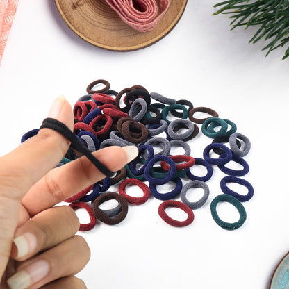 Small Hairbands Bands for Hair Rubber Bands (Pack of 50 / Multicolour), Hair accessories