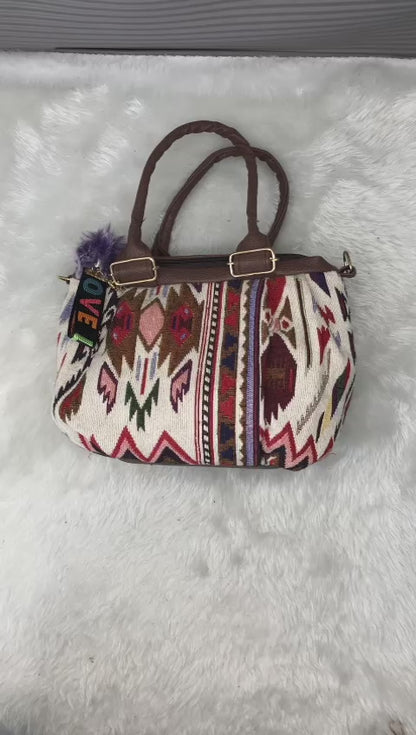 Jacquard Cloth Bag For Women And Girls