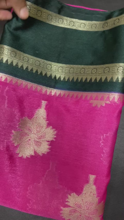 Banarasi dyeble warm silk saree
