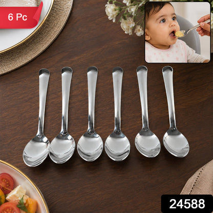 Six piece baby feeding spoon set