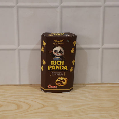 Assorted Rich Daddy Panda Choco Cream Biscuits on a plate