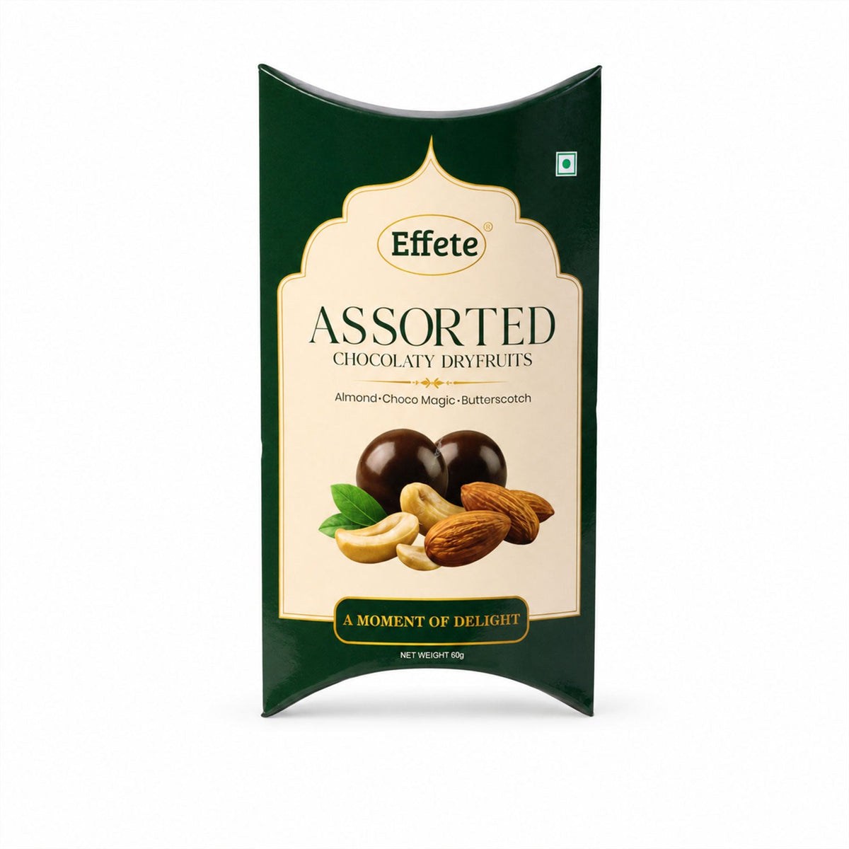 Effete assorted chocolaty dryfruits arranged for presentation, showcasing their gourmet appeal.