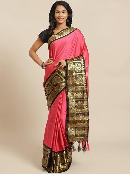 Glamorous  Zari Weaving Cotton Saree