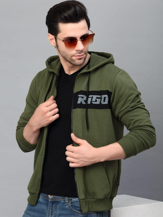 Rigo Fleece Full Sleeves Printed Jacket