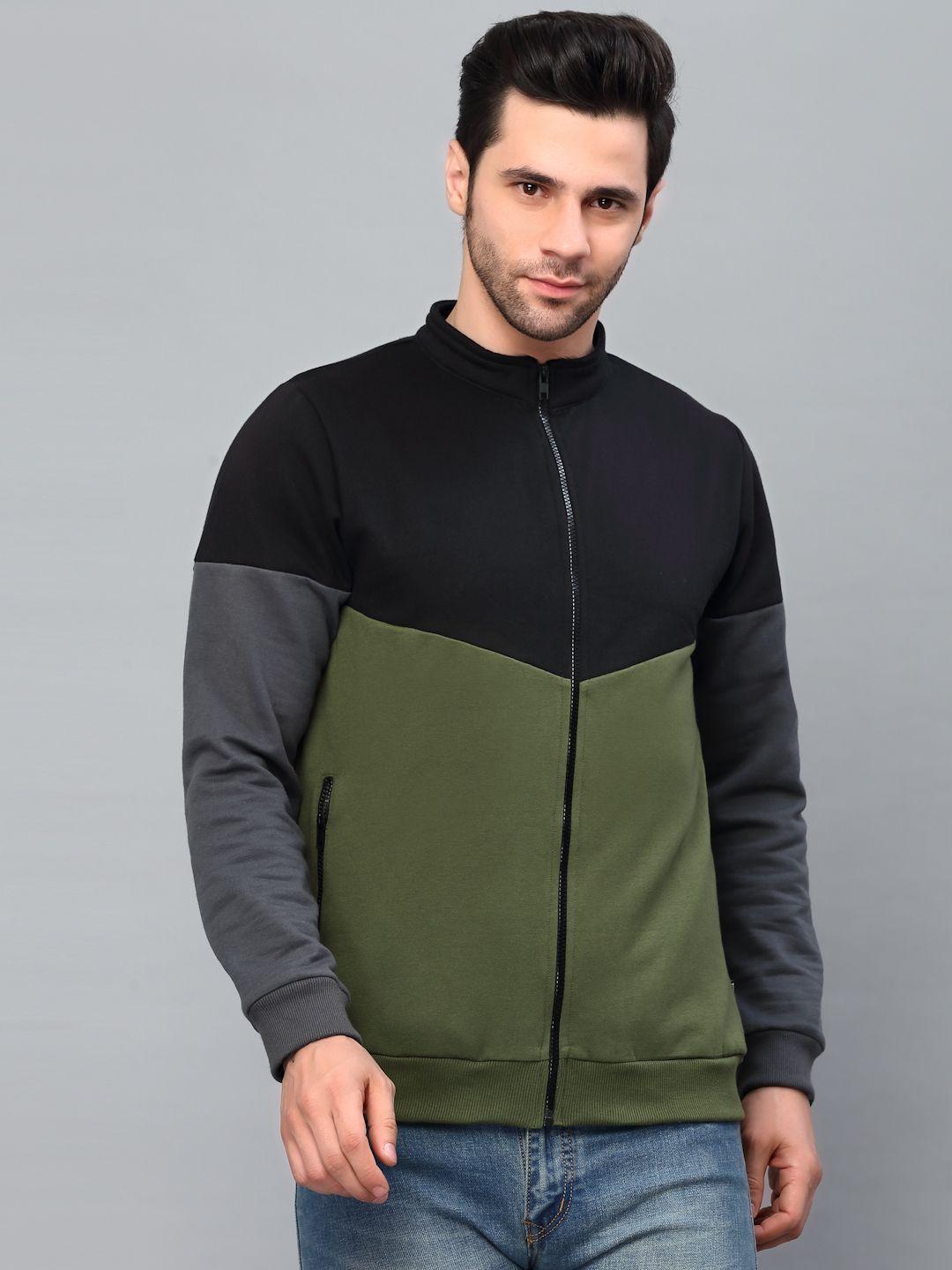 Rigo Fleece Full Sleeves Color Block Jacket