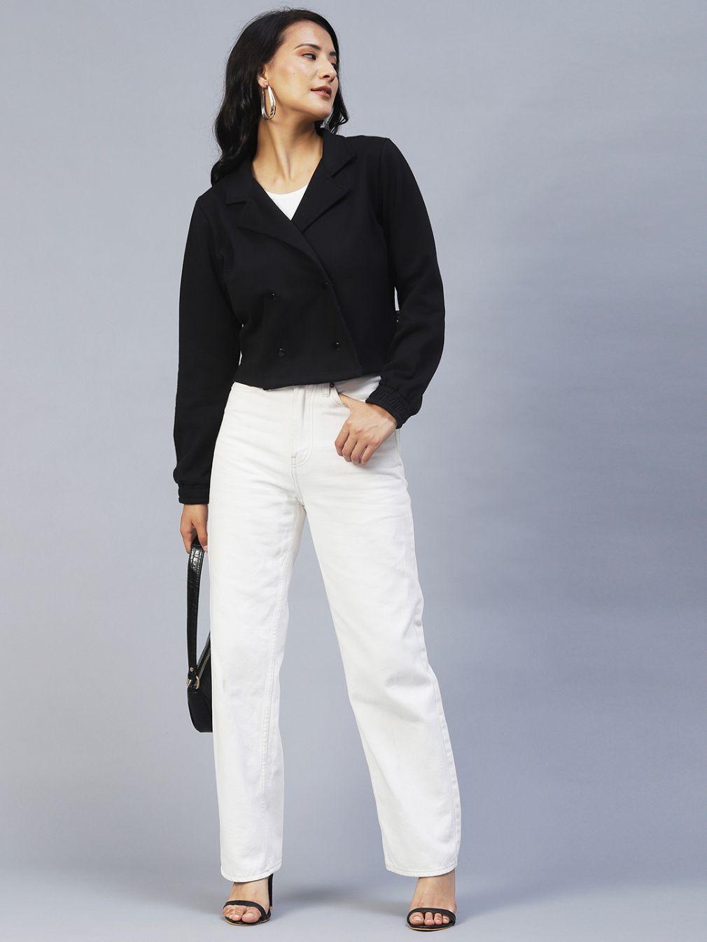 Rigo Women's Black Fleece Biker Jacket