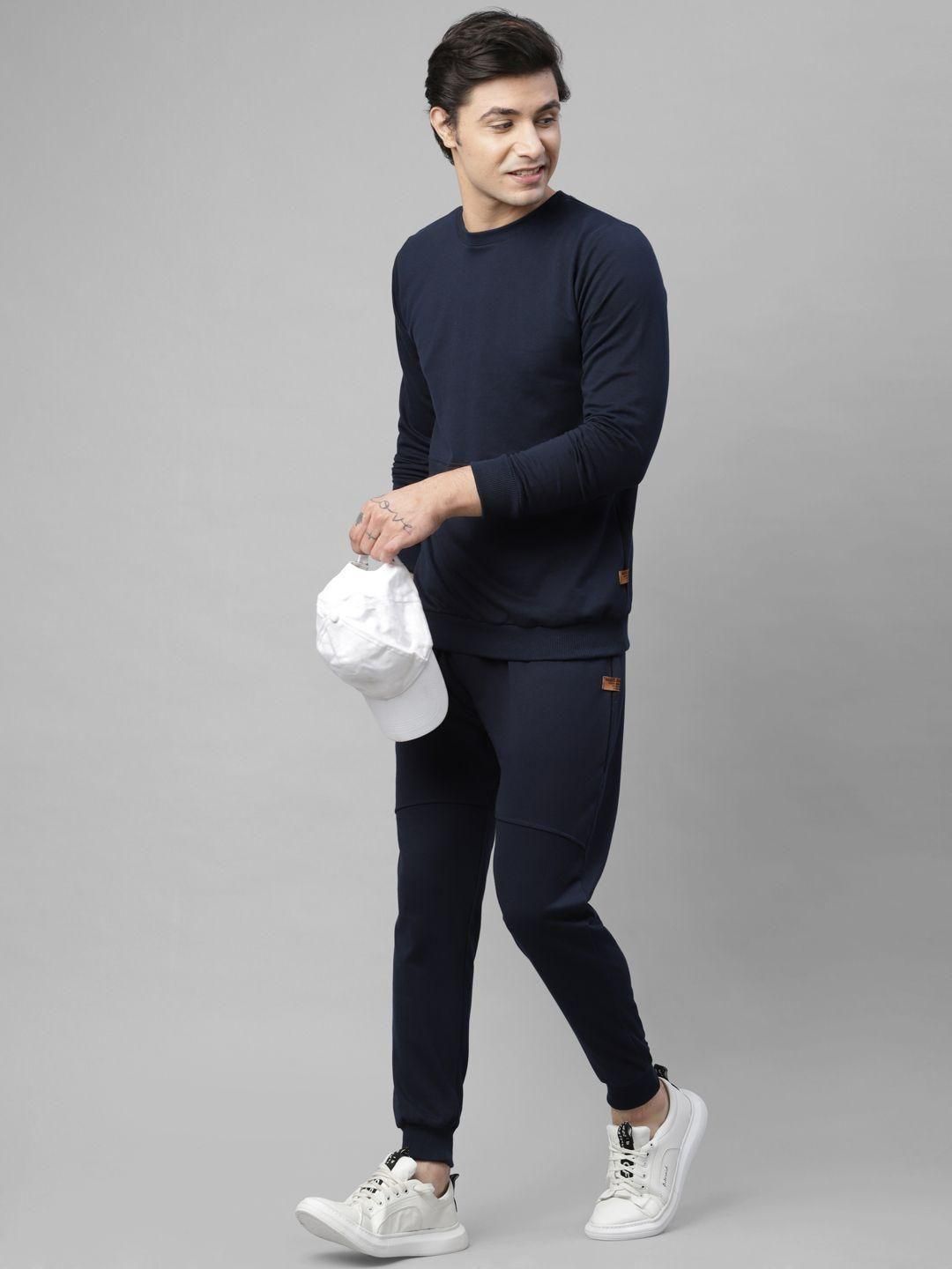 Rigo Terry Solid Full Sleeves Regular Fit Mens Track Suit
