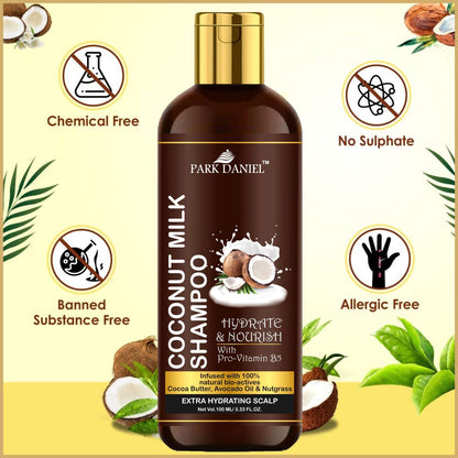 Park Daniel Green Tea Oil & Coconut Shampoo Combo Pack Of 2 bottle of 100 ml(200 ml)