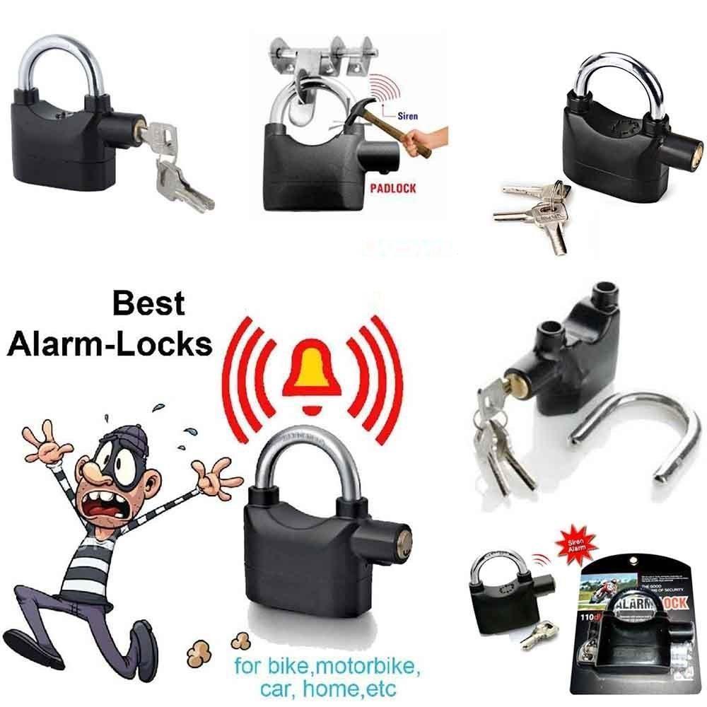 Motion Sensor Security Padlock Siren Alarm Lock
