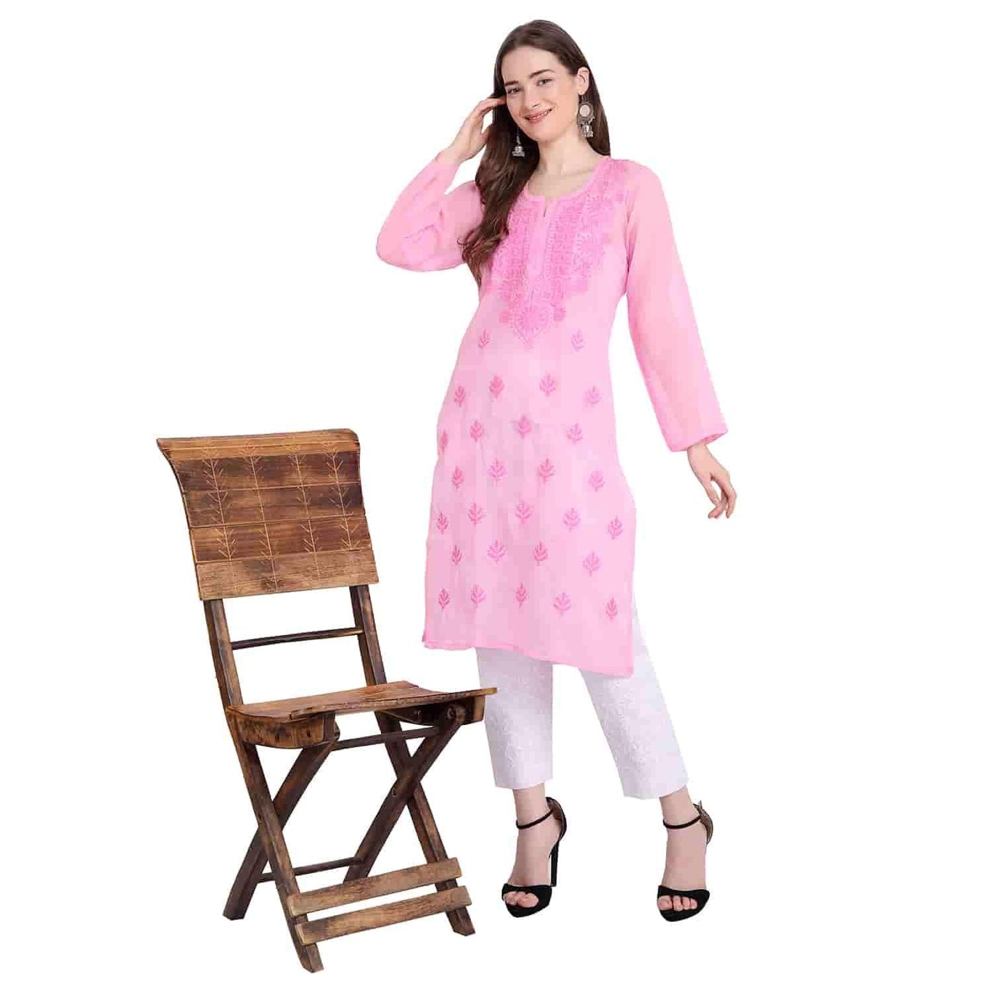 Lucknowi Chikankari Kurta with Inner