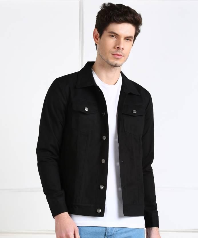 Men's Solid Denim Jacket