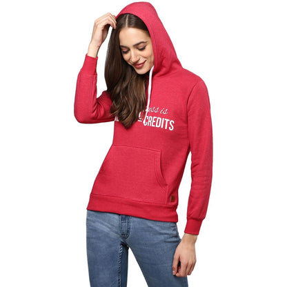 Campus Sutra Women Printed Stylish Casual Hooded Sweatshirts