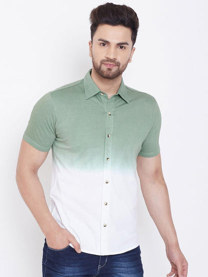 Gritstones Cotton Color Block Full Sleeves Mens Casual Shirt