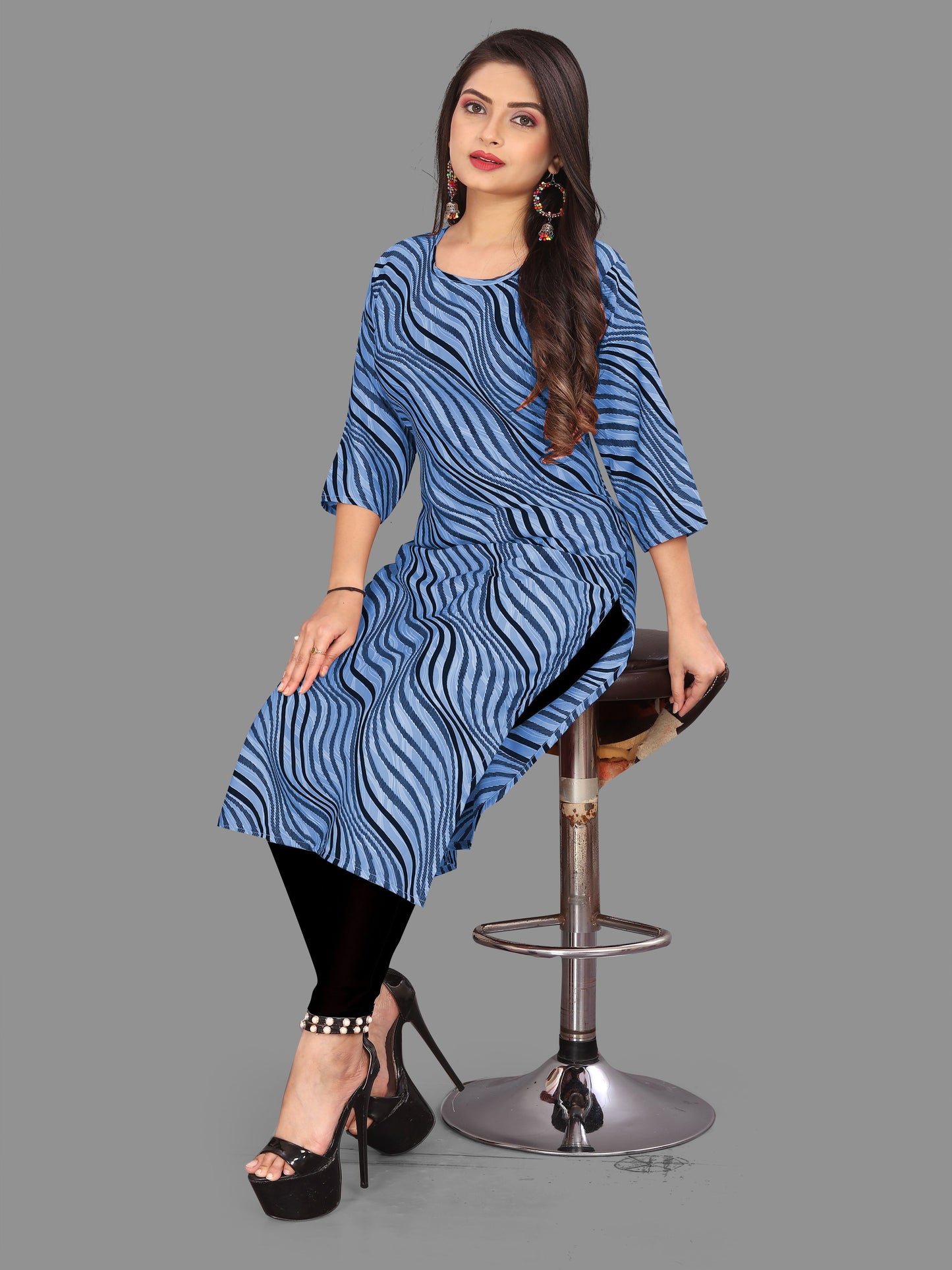 Women's Printed Crepe Kurtis